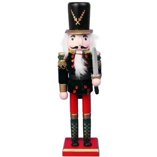 Schwarzer Nussknacker Aus Holz – Weihnachtsdekoration, 30 Cm