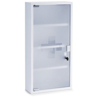 HTI-Living Medizinschrank Medizinschrank verschließbar, weiß Metall/Glas Medikamentenschrank weiß