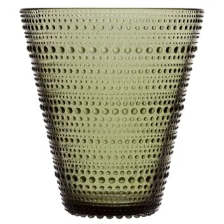 Iittala 1025722 Kastehelmi Vase 154mm, moosgrün, Glas