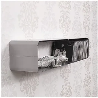 DESIGN DELIGHTS CD-Regal 120 x 14 x 15 cm Silber