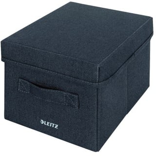 2er-Set Aufbewahrungsboxen - Stoff klein grau, Leitz, 19x16x28.5 cm