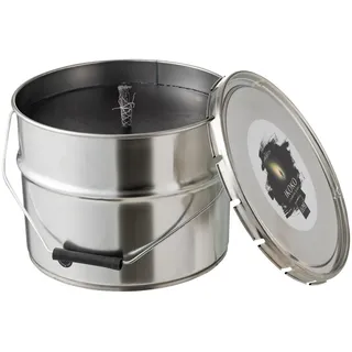 J-Line Outdoorkerze Farbeimer Ikoko Metall / Wachs Large 135s Schwarz