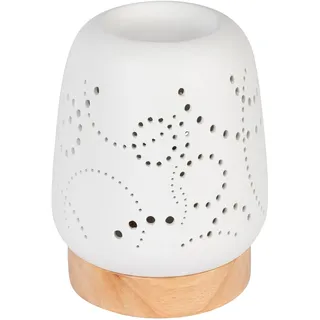 ONVAYA® Duftlampe | Elektrisch | Farbe: Creme weiß | Aroma Diffuser | Aromalampe | Duftstövchen | Modernes Duftlicht (Kiki)