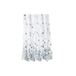 Acus Duschvorhang blau weiß braun Kunststoff B/L: ca. 180x200 cm - Blau, Braun, Weiss