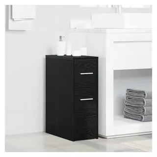 vidaXL Badezimmermöbel-Set 4-tlg. Schwarz Eichen-Optik