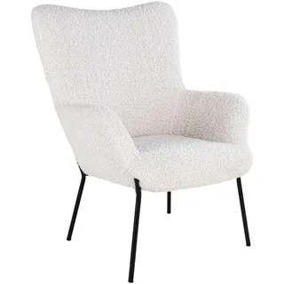 VCM Relaxsessel Glasgow Lammfellimitat 70 x 98 x 79 cm Weiß