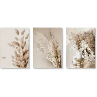 Poster-Set, Beige, Papier, 2x0.5 cm, Bilder und Zubehör, Wandbilder, Leinwandbilder