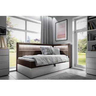 Fun Möbel FABIAN 100 x 200 cm Weiss-Braun