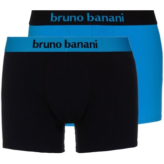 Bruno Banani Herren Boxershorts, Vorteilspack - Flowing, Baumwolle Blau M 2er Pack (1 x 2P)