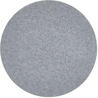 Misento Kunstrasen rund - pflegeleichter Outdoor Teppich wetterfest mit Drainage-Noppen, Filzteppich als Poolunterlage oder Balkon Teppich, 350 cm, Grau