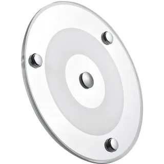 Obeaming 12V LED Deckenleuchte Wohnmobil, Dimmbar Panel Leuchte 120mm 4,5W 3000K 24V 400LM Zwei Farbe (Warm Weiß/Blau) mit Dimmer Schalter Aufbauleuchte für Camper Boot Yacht Innenbeleuchtung