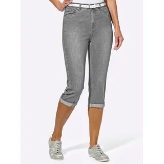Caprijeans CASUAL LOOKS Gr. 40, Normalgrößen, grau (grey denim) Damen Jeans Caprijeans 3/4
