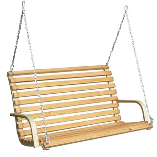 AMANKA Hollywoodschaukel Braun 3-Sitzer