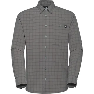Mammut Lenni Langarmhemd Steel / Black 3XL