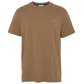 Lacoste T-Shirt mit beschriftetem Kontrastband an den Schultern braun 3 (S)