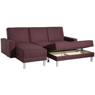 Max Winzer Eckschlafsofa, Dunkelrot, Metall, 3-Sitzer, Füllung: Polyetherschaumkern, 230x152 cm, Goldenes M, Made in Europe, Schlafen auf Sitzhöhe, Rücken echt, Armteil links, rechts, Wohnzimmer, Sofas & Couches, Wohnlandschaften