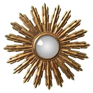 Konvexer Sonnen Spiegel in Gold-Finish von 37 cm - Gold