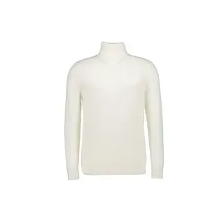 Strellson Herren Pullover weiß unifarben, weiß, Herbst/Winter 2025/2026
