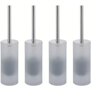 baliv 4x WC-Bürstenhalter Weiß Milchglas freistehend Toilettenbürste Bad WC