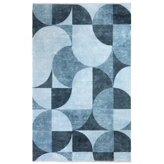tesso living DEAN Kurzflorteppich 155 x 225 cm Blau