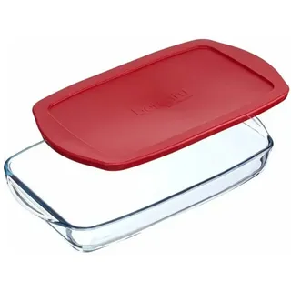 Pasabahce 59006 Borcam mit Kunststoffdeckel rot
