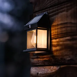 Lumiled Solarleuchte Kunststoff 17,0 cm inkl. Bewegungsmelder schwarz