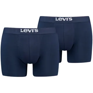Boxershorts, (Packung, 2 St.), LEVIS MEN SOLID BASIC BOXER BRIEF ORGANIC CO 2P, Gr. S - 2 St., navy, , 13979007-S 2 St.