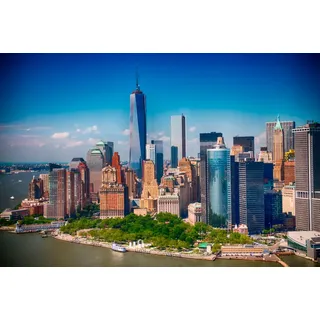 Papermoon Vlies- Fototapete Digitaldruck 350 x 260 cm, Lower Manhattan Skyline