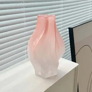 Dekorative, Dicke Kristallvase Für Vielfältige Verwendungsmöglichkeiten, Erhältlich In Weiß, Blau Oder Rosa (23,5 X 7,5 X 10 Cm / 31,5 X 8,5 X 11 Cm), Gewicht 1300 G Oder 2000 G, Ideales Geschenk