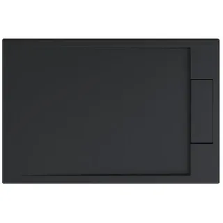 doporro Duschwanne 75 x 90 x 4 cm Mineralguss Anthrazit
