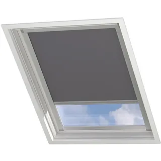 DTCH® Dachfenster verdunkelungsrollo für VELUX CK02 hellgrau mit Führungsschiene, dachfenster Rollo, dachfenster verdunkelung, Rollo für dachfenster