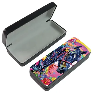 DCIDBEI Diamond Painting Brillenetui Herrenbrille Sonnenbrillen-organizer Sonnenbrillenetui Brillenbehälter Valise De Voyage Aufbewahrungsschutz für Sonnenbrillen Brillenbehälter Pferd Brillenboxen