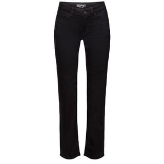 Esprit Straight-Jeans Jeans mit geradem Bein und mittlerer Bundhöhe schwarz 25/30