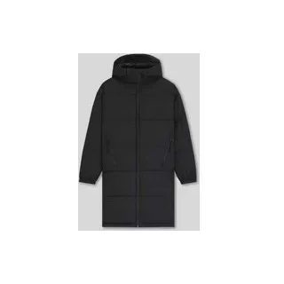 Relaxed Fit Steppmantel mit abnehmbarer Kapuze, Black, XL