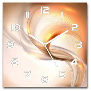 Tulup Uhr Wanduhr aus Glas Glasbild Glasuhr Gehärtetes Abstrakter 30 cm x 30 cm
