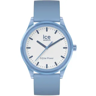 Ice-Watch - ICE solar power Rain - Blaue Herren/Unisexuhr mit Silikonarmband - 017768 (Medium)