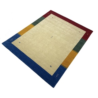 WAWA TEPPICH Handgefertigter orientalischer Gabbeh Teppich aus 100% Wolle Loom Handgewebte Beige 200X250 cm
