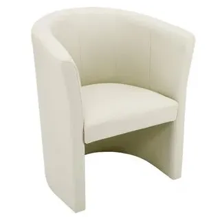 Nowy-Styl Loungesessel CLUB, beige, mit Vierfußgestell aus Holz und Kunstlederbezug