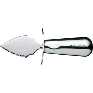 MasterClass Deluxe Austernmesser, Edelstahl, glatte und abgeschrägte Klingen, Silber, 18cm