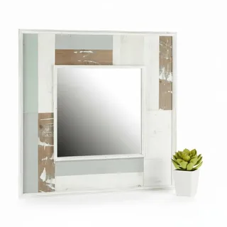 Wandspiegel Garderobenspiegel Rahmenlos quadratisch 80x80 cm - Spiegel Deko Holz