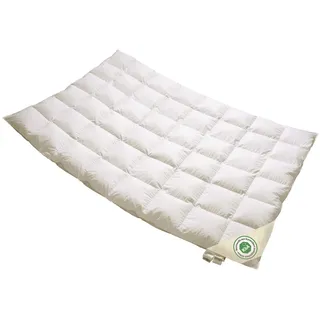 VitaSchlaf Vitaschlaf® Bio-Luxe-KBA W3 - Sommer Organic 100% GÄNSE Daunendecke Deutsche Qualität 200x220 cm
