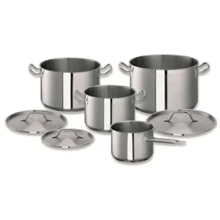 GastroSUS Edelstahl Topfset Chef, Töpfe mit Deckel, 7-teilig, induktions-, backofen-, spülmaschinengeeignet