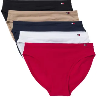 Tommy Hilfiger Damen Bikini Unterwäsche 5er-Pack Unterwäsche im Bikini-Stil (5er Pack) - M