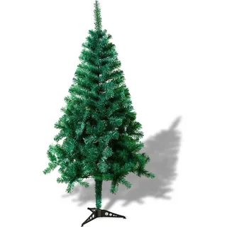 SUBTLETY Weihnachtsbaum Künstlich 120cm mit Metall Ständer und 180 Astspitzen (Ø ca. 60cm) Grün Tannenbaum Künstlich Weihnachtsbäume aus Schwer Entflammbar PVC Schnellaufbau Klappsystem