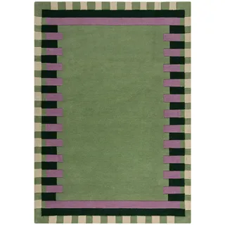 KADIMA DESIGN Kadima Wollteppich 160 x 230 cm Grün/Lila