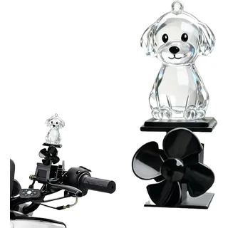 Hundefiguren Motorrad Beleuchtete Dekoration Windbetriebene