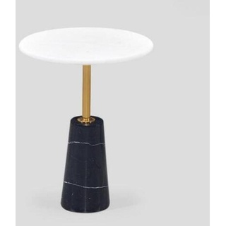 JVmoebel Beistelltisch Luxus Runder Marmor Beistelltisch Hochwertiger Tisch Kaffeetisch (1-St., 1x nur Beistelltisch), Made in Europa schwarz|weiß