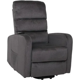 Mendler Fernsehsessel HWC-K62 Chenille 72 x 108 x 0 cm Dunkelgrau elektrisch
