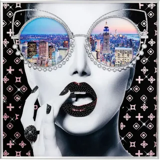 Kare DESIGN Wandbild 80 x cm New York View 56414 Glas Bunt