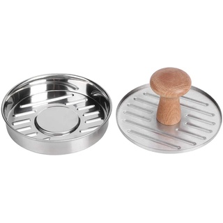 Burgerpresse Hamburgerpresse Ø 13cm Gemüseburger Burger Maker aus Edelstahl Burger Pattie Presse für leckere Hamburger, Patties, BBQ, Burger Presse